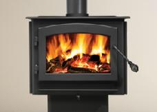 Wood Stove with replacement fireplace glass featuring Robax glass-ceramic